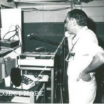 Dr. Daniel Verne talking to Washington, DC via COMSAT.